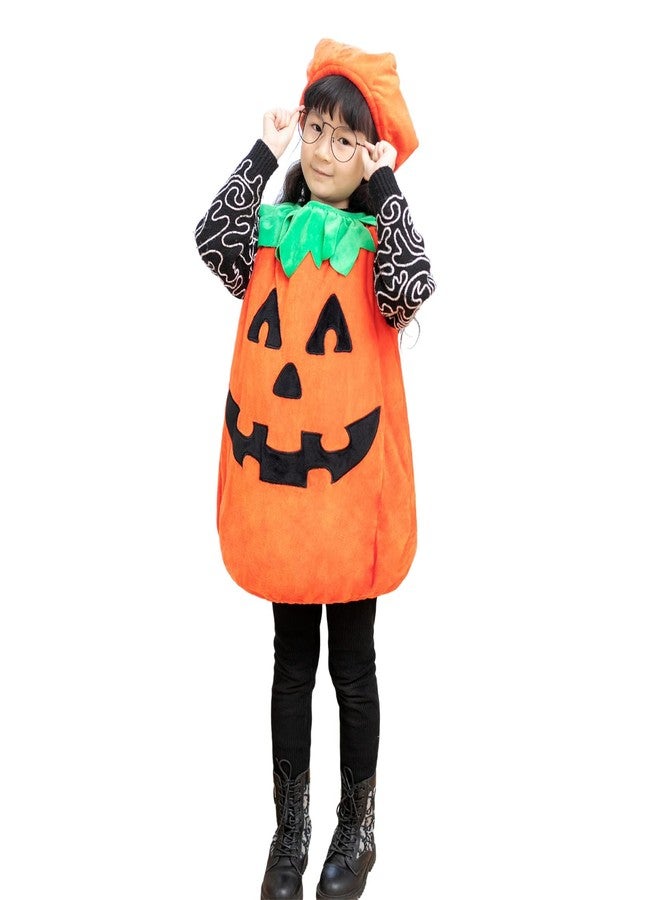 DearSun Halloween Pumpkin Costume, Kids Pumpkin Costume, High Class Soft Thick and Comfortable Plush Fabric (S Size 3-4yrs) - Image 1
